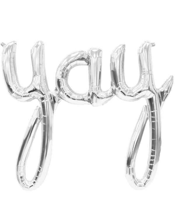 Yay Shape Silver Balloon 114cm