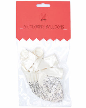 Party Colouring Balloons Pack of 6