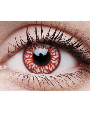 One Wear Bloodshot 14mm White and Red Contact Lenses