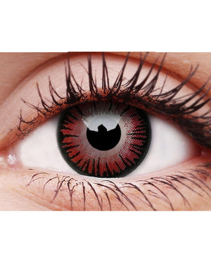 One Wear Vampire 14mm Black and Red Contact Lenses