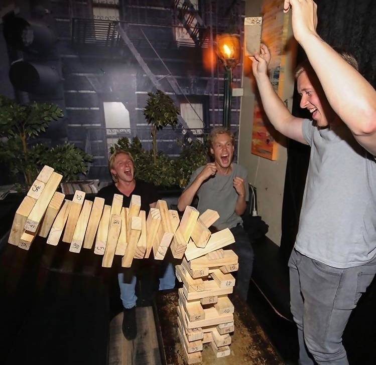 54 Piece Giant Jenjo Outdoor Wooden Block Game 63cm