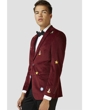Opposuit Christmas Icons Burgundy Deluxe Mens Blazer