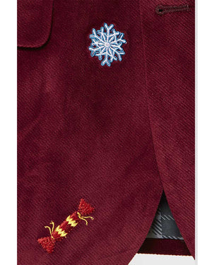 Opposuit Christmas Icons Burgundy Deluxe Mens Blazer