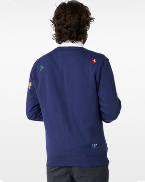 Opposuit Deluxe Xmas Icons Navy Mens Christmas Sweater