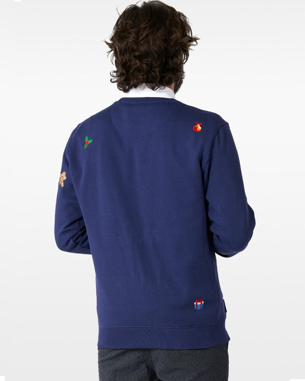 Opposuit Deluxe Xmas Icons Navy Mens Christmas Sweater