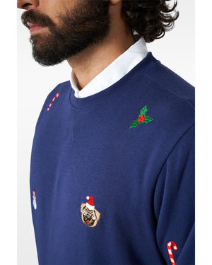 Opposuit Deluxe Xmas Icons Navy Mens Christmas Sweater