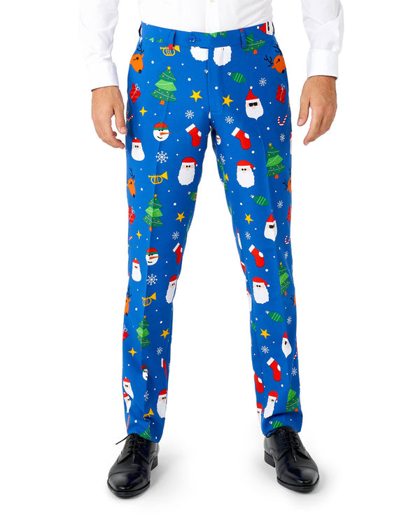 Christmas Opposuit Festivity Blue Premium Mens Suit