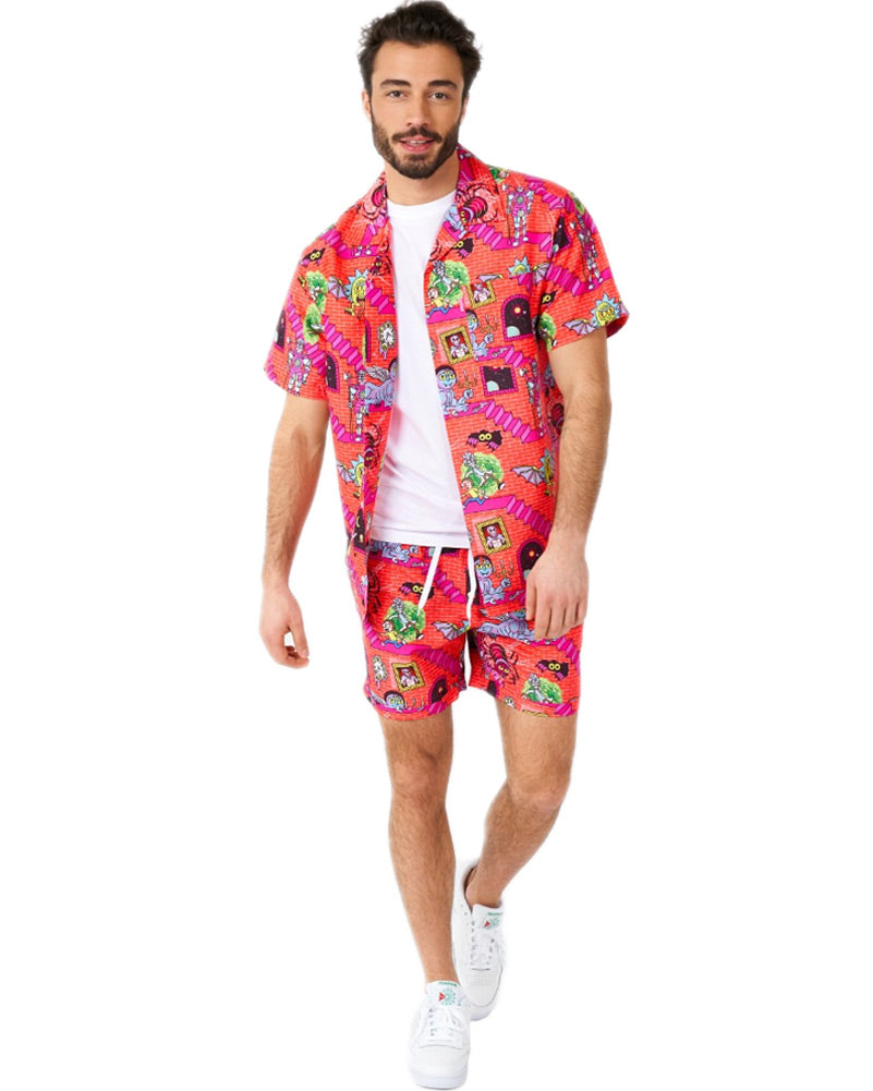 Opposuit Rick and Morty Surreal Summer Combo Swim Suit