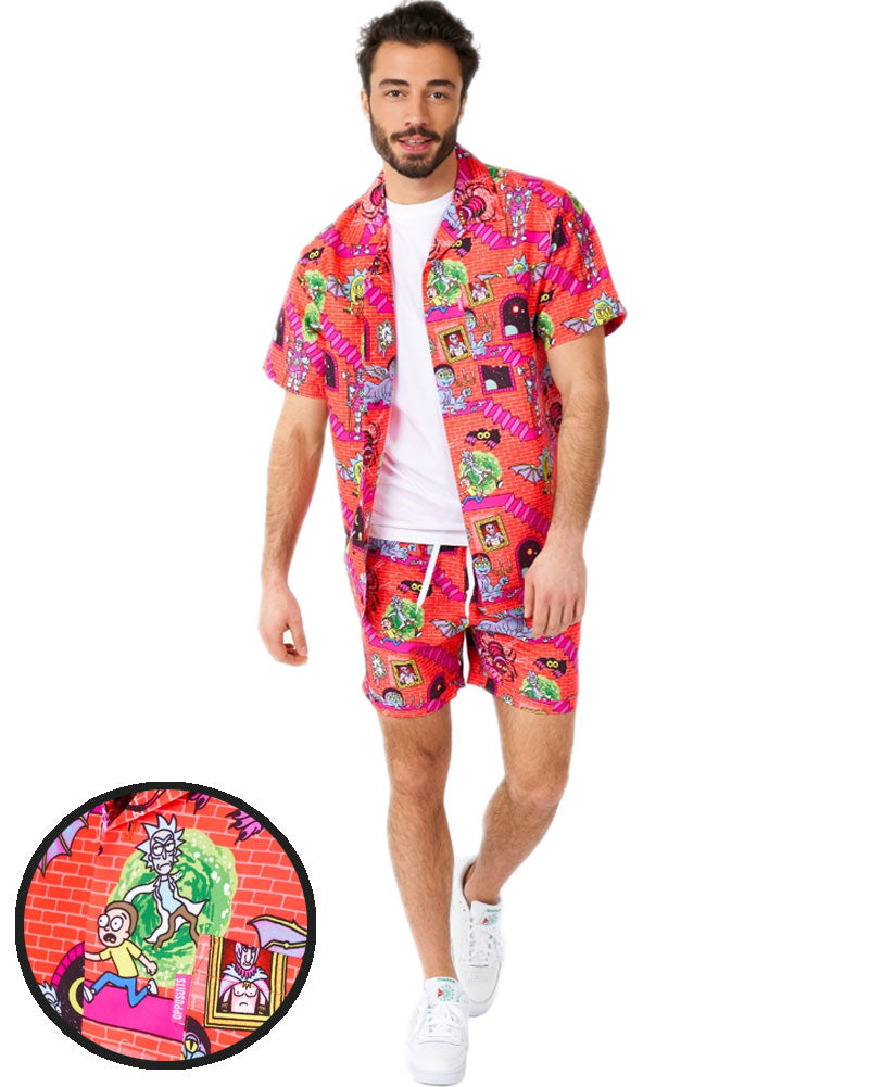 Opposuit Rick and Morty Surreal Summer Combo Swim Suit
