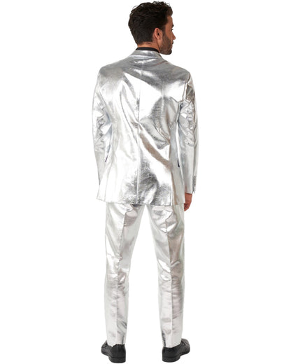 70s Opposuit Shiny Silver Premium Mens Suit