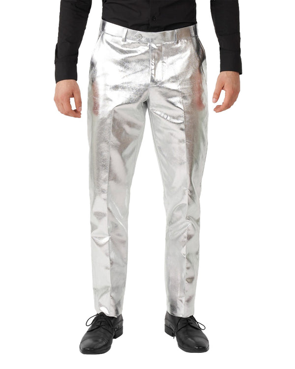 70s Opposuit Shiny Silver Premium Mens Suit
