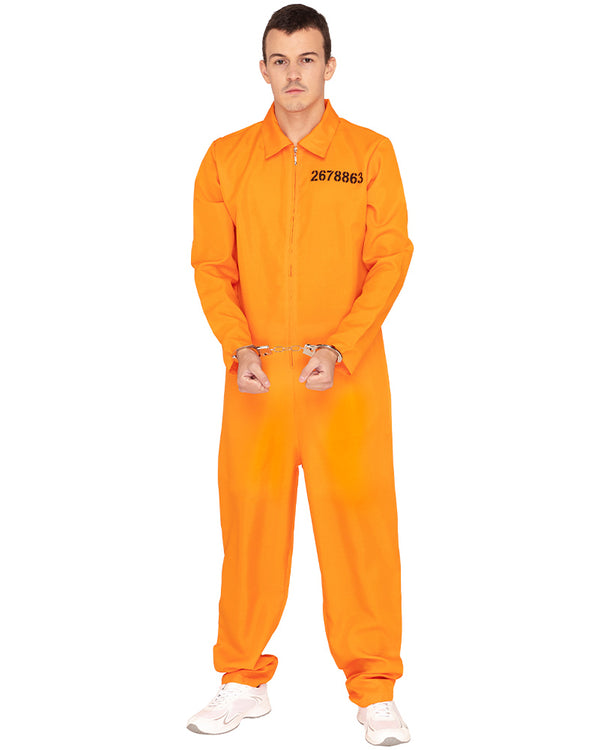 Orange Prisoner Jumpsuit Adult Plus Size Halloween Costume