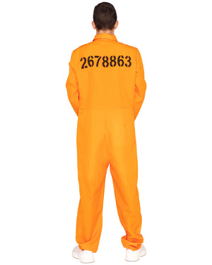 Orange Prisoner Jumpsuit Adult Plus Size Halloween Costume