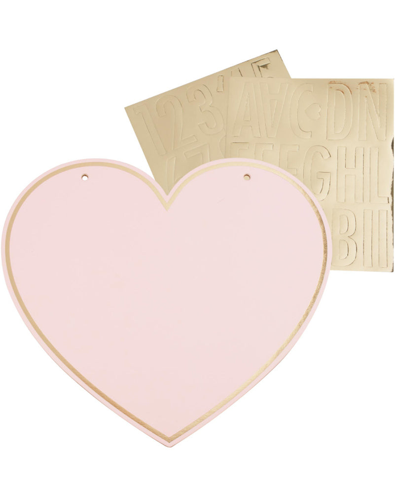 Pamper Party Pink Customisable Heart Name Sign Pack of 4