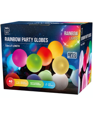 Party Globe Colour Changing LED Christmas Lights 40 Piece