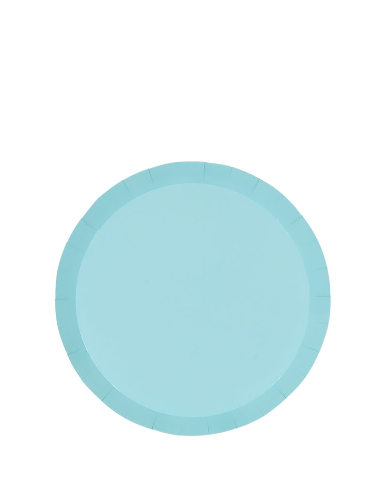 Pastel Bue 17cm Round Paper Dessert Plates Pack of 10
