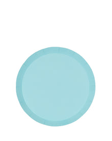Pastel Bue 17cm Round Paper Dessert Plates Pack of 10