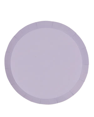 Pastel Lilac 23cm Round Paper Lunch Plates Pack of 10