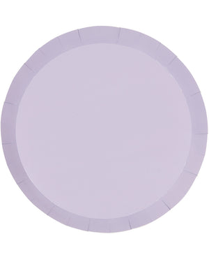 Pastel Lilac 27cm Round Paper Banquet Plates Pack of 10
