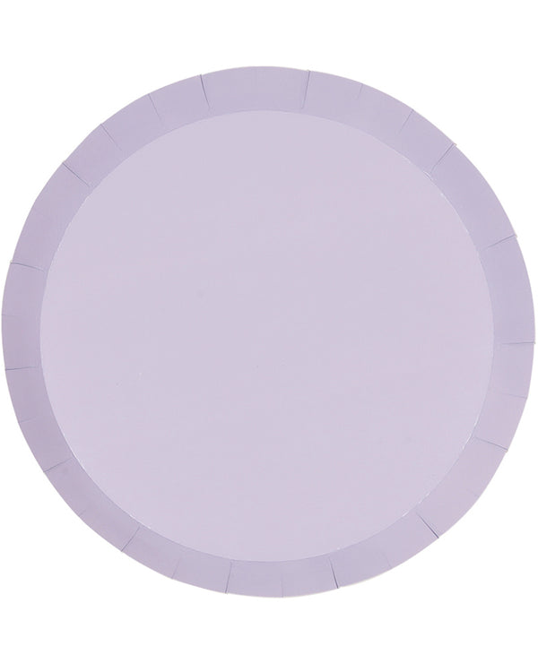 Pastel Lilac 27cm Round Paper Banquet Plates Pack of 10