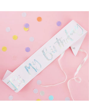 Pastel Party Its My Birthday Sash
