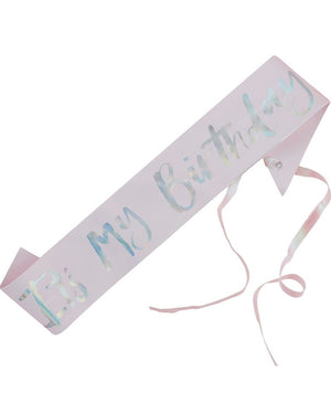 Pastel Party Its My Birthday Sash