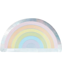 Pastel Party 28cm Rainbow Paper Plates Pack of 8