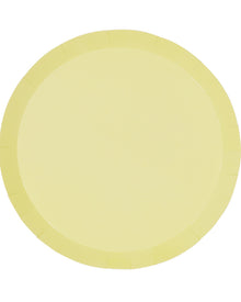 Pastel Yellow 27cm Round Paper Banquet Plates Pack of 10
