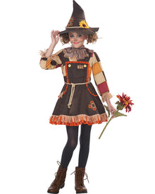 Patchwork Scarecrow Girls Halloween Costume