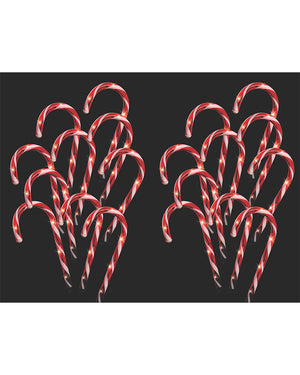 Flashing Candy Canes Christmas LED Path Lights Pack of 20