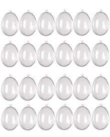 Clear Fillable Plastic Eggs 10cm Pack of 24