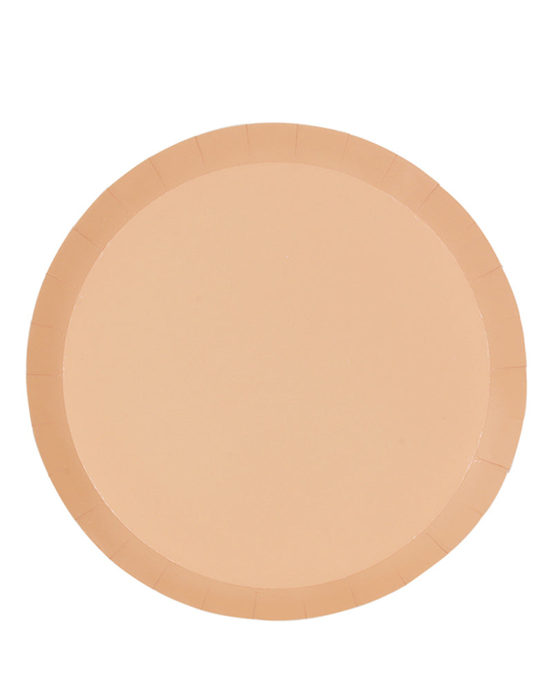 Peach 23cm Round Paper Lunch Plates Pack of 10