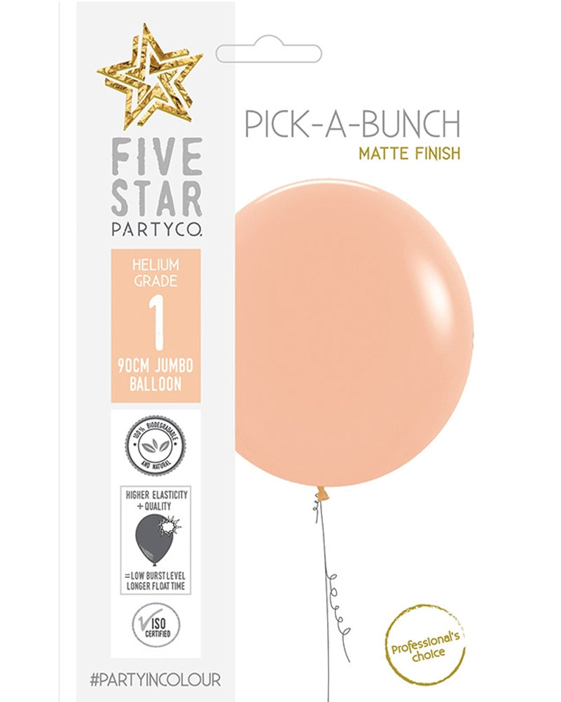 Peach Matte Round 90cm Latex Balloon