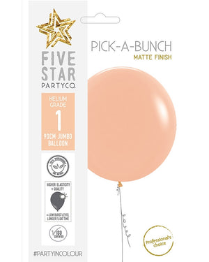 Peach Matte Round 90cm Latex Balloon