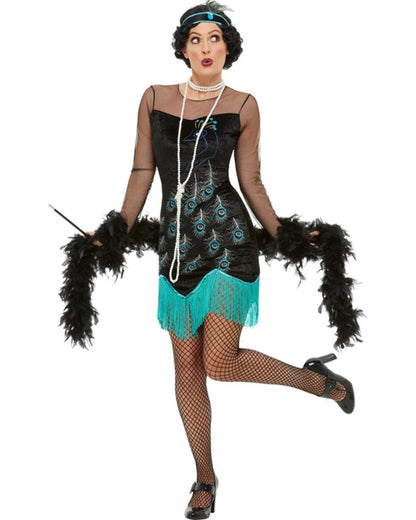 20s Peacock Fringe Flapper Womens Costume