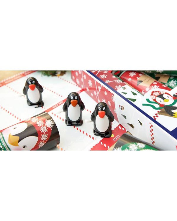 Penguin Racing Christmas Crackers Pack of 6