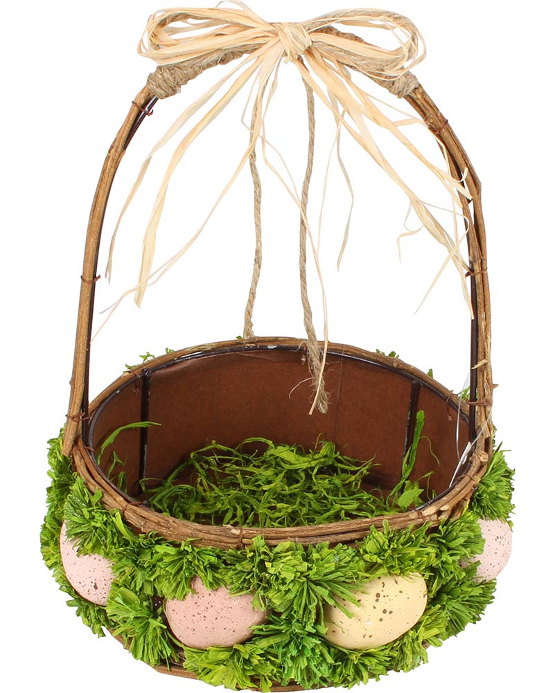Peter Bunny Yarn and Rattan Basket 25cm