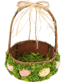 Peter Bunny Yarn and Rattan Basket 25cm