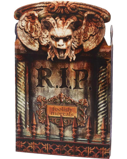 PhotoReal Gargoyle Brown Folding Tombstone 56cm
