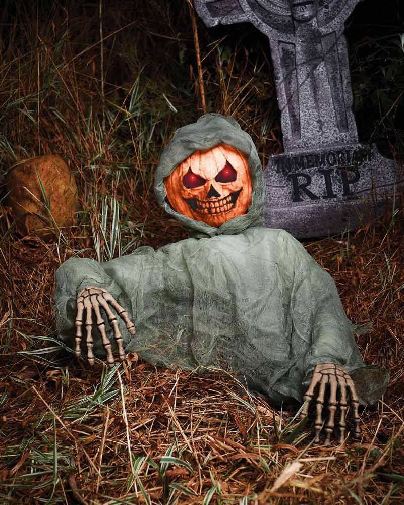 PhotoReal Light Up Grave Breaker Pumpkin