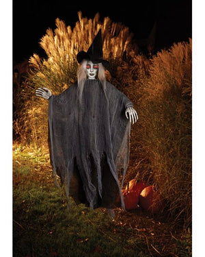 PhotoReal Light Up Hanging Witch 1.5m