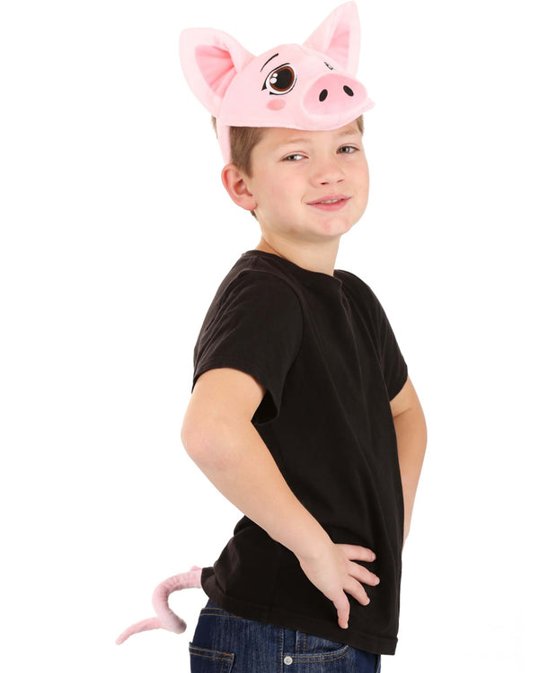 Pig Plush Headband and Tail Deluxe Set