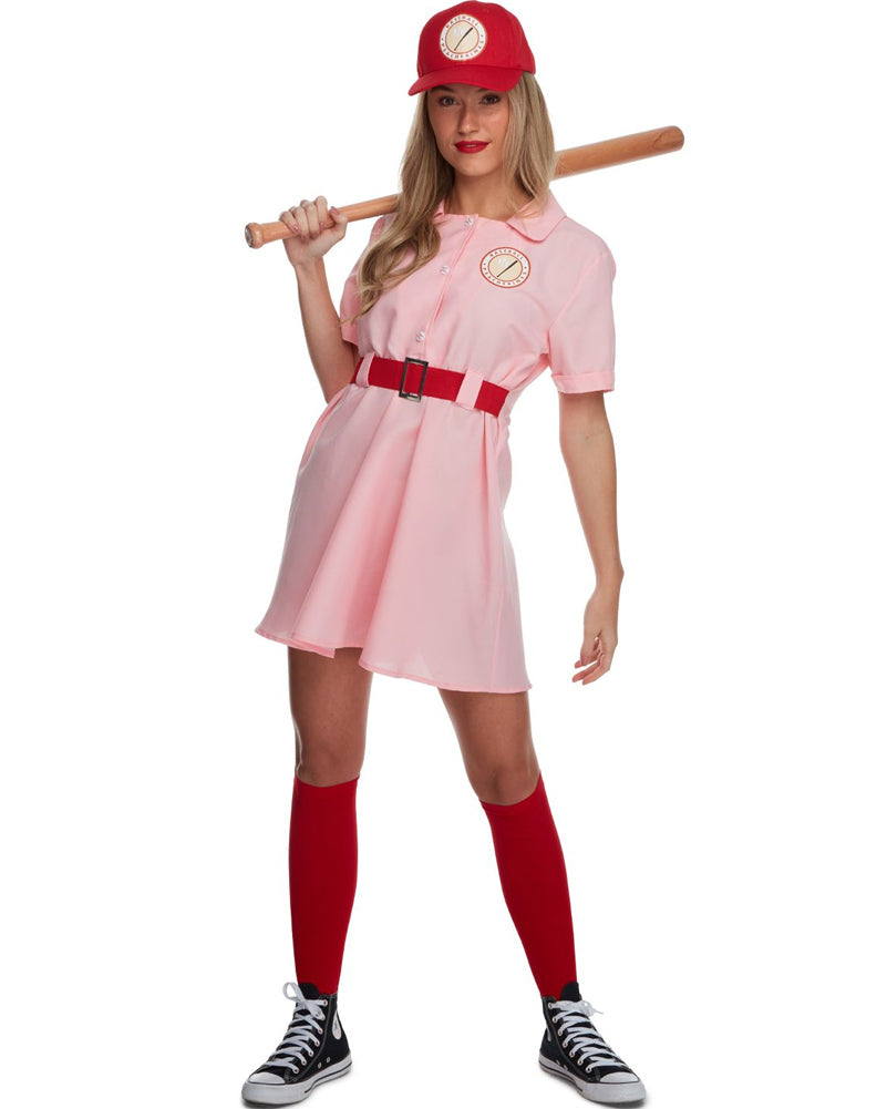 Baseball Player Pink Womens Costume