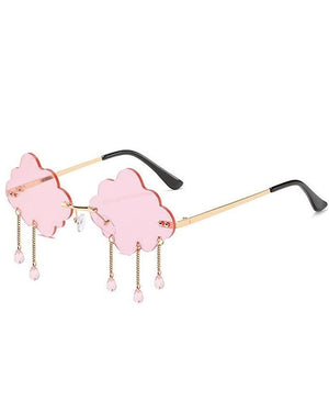 60s Pink Festive Cloud Glasses