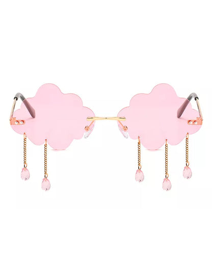 60s Pink Festive Cloud Glasses