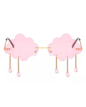 60s Pink Festive Cloud Glasses