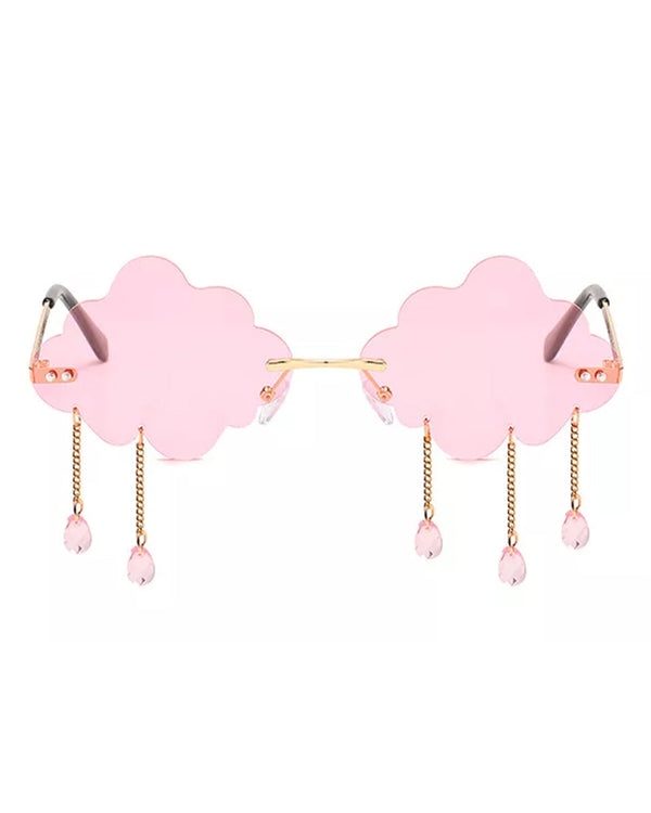 60s Pink Festive Cloud Glasses