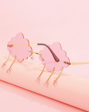 60s Pink Festive Cloud Glasses