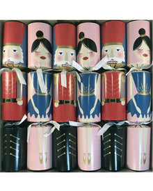 Pink Nutcracker Ballet Foil Christmas Crackers Pack of 6