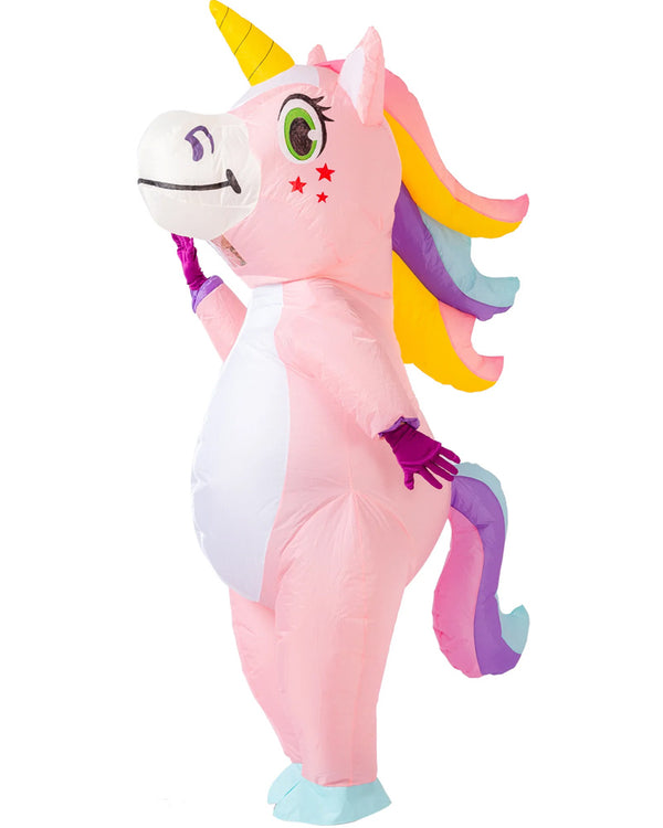Pink Unicorn Inflatable Adult Costume